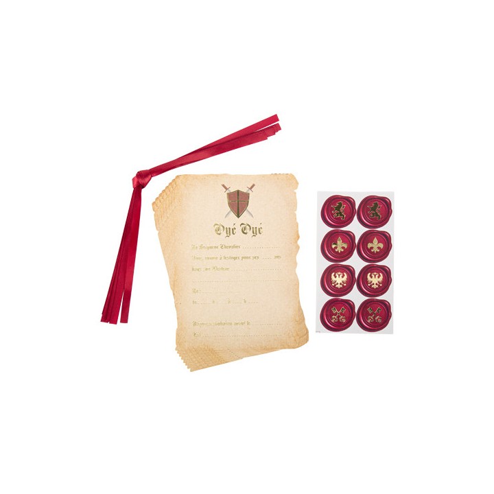 8 Invitations chevalier