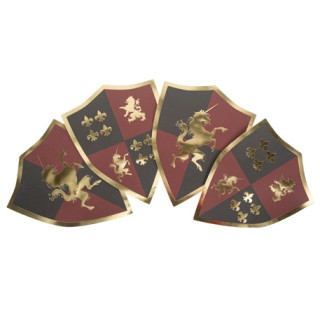 4 Sets de table bouclier chevalier