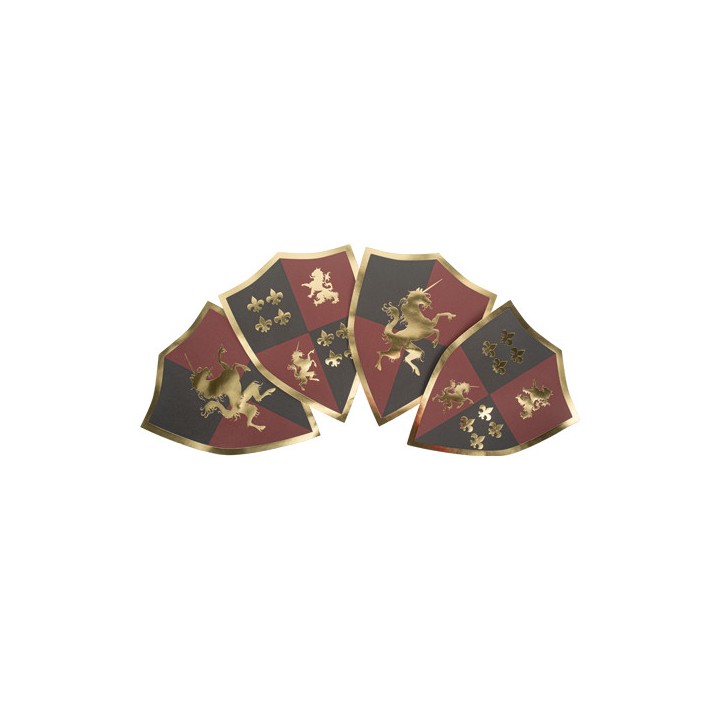 4 Sets de table bouclier chevalier
