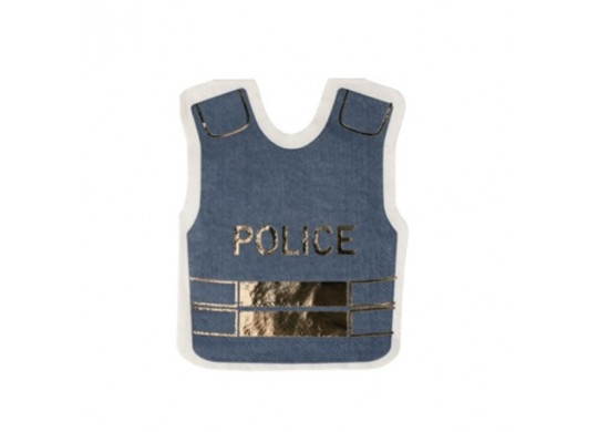 16 Serviettes policier