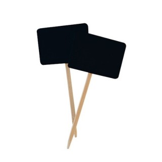 Ardoise sur pic en bois x12