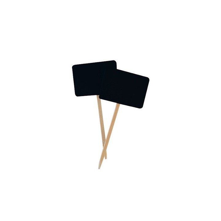 Ardoise sur pic en bois x12