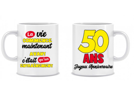 Mug 50 ans