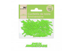 Confettis de table joyeux anniversaire vert