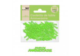 Confettis de table joyeux anniversaire vert