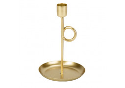 Bougeoir loopy métal or 16cm
