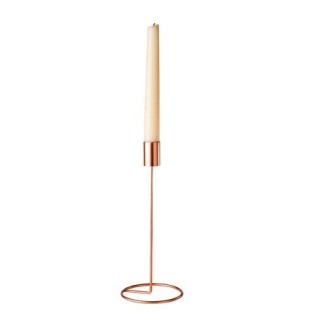 Bougeoir design métal rose gold 23cm