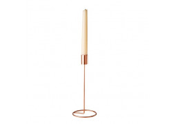 Bougeoir design métal rose gold 23cm