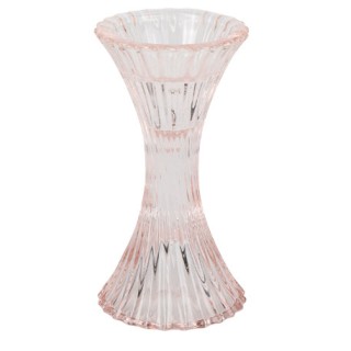 Bougeoir gravure ancienne rose 14cm