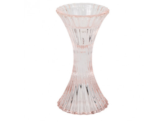 Bougeoir gravure ancienne rose 14cm