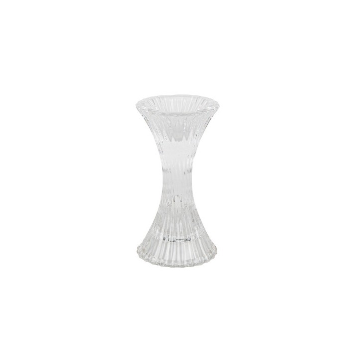 Bougeoir gravure ancienne transparent 14cm