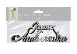 Mot joyeux anniversaire argent