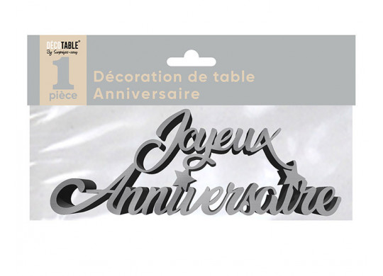 Mot joyeux anniversaire argent