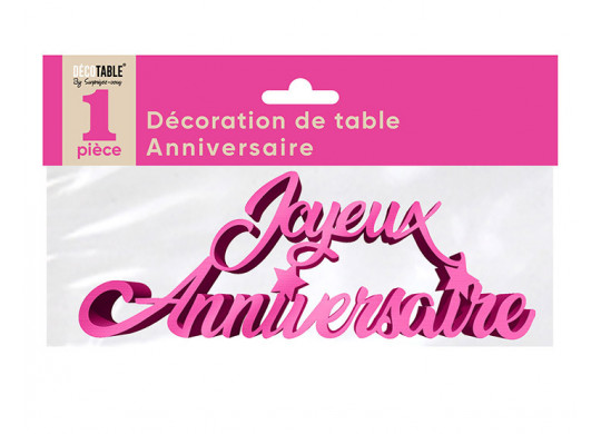 Mot joyeux anniversaire fuschia