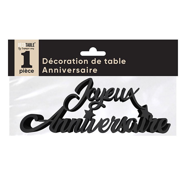 Mot joyeux anniversaire noir