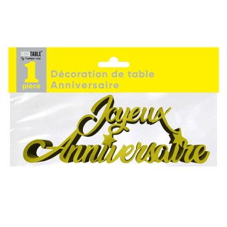Mot joyeux anniversaire or