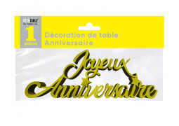 Mot joyeux anniversaire or