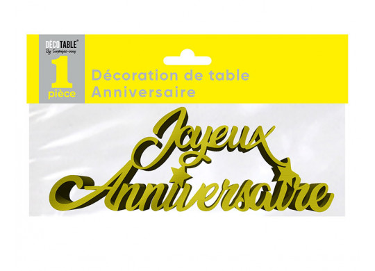 Mot joyeux anniversaire or