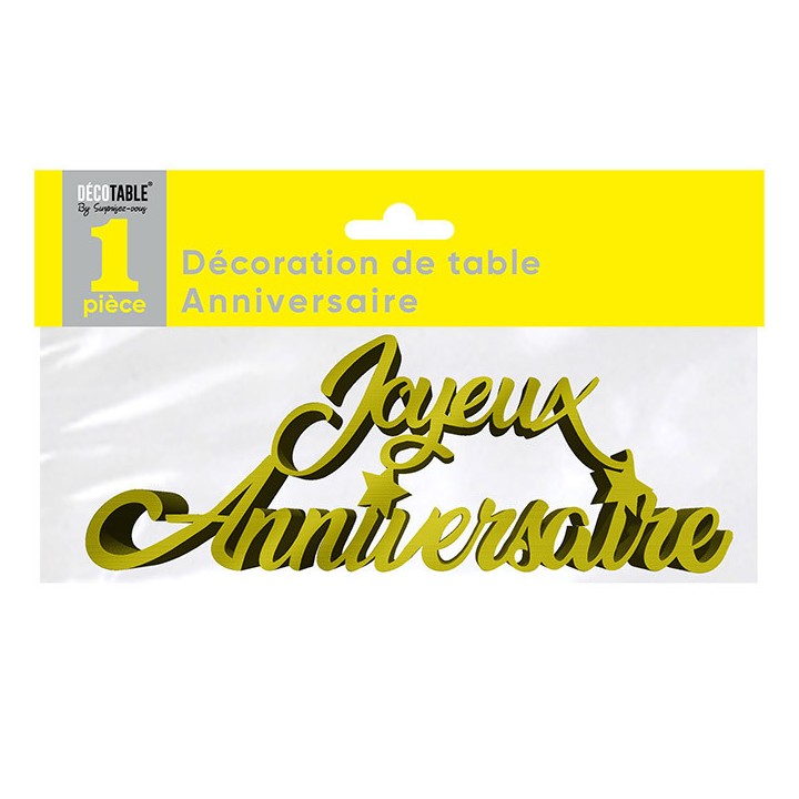 Mot joyeux anniversaire or