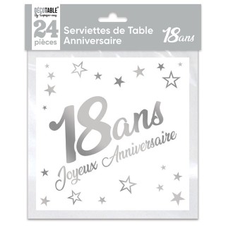 Serviettes papier 18 ans