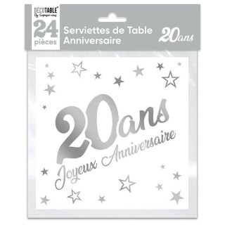 Serviettes papier 20 ans