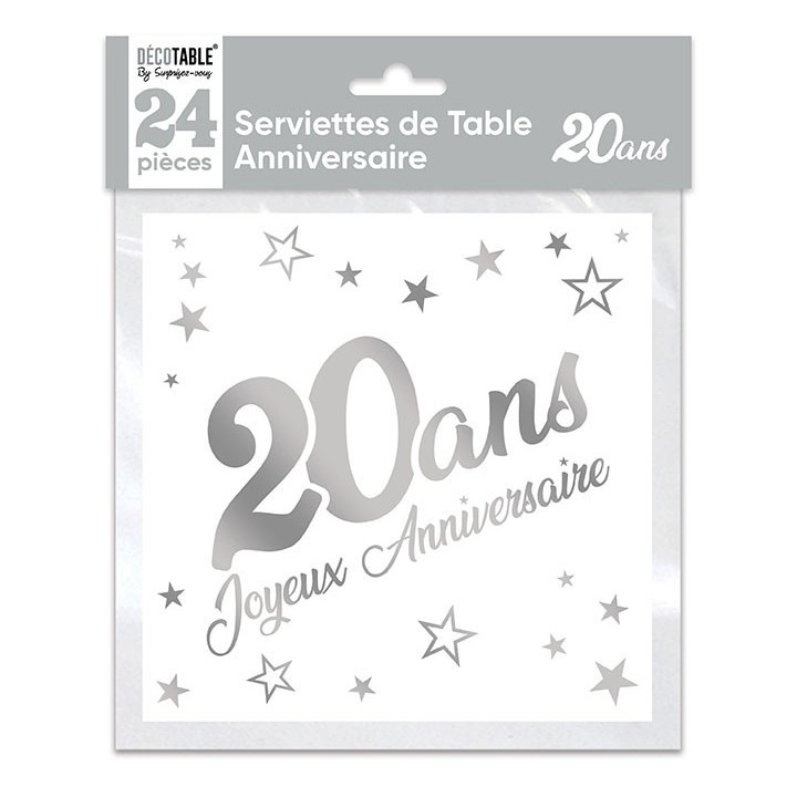 Serviettes papier 20 ans