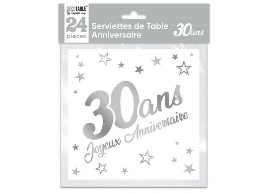 Serviettes papier 30 ans