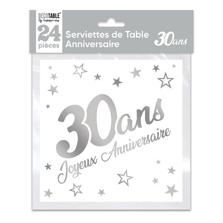 Serviettes papier 30 ans
