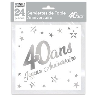 Serviettes papier 40 ans