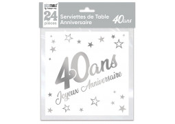 Serviettes papier 40 ans