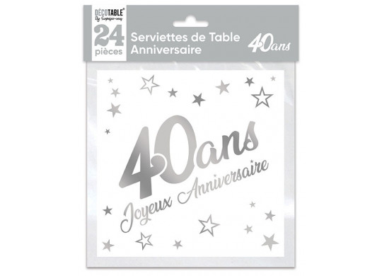 Serviettes papier 40 ans