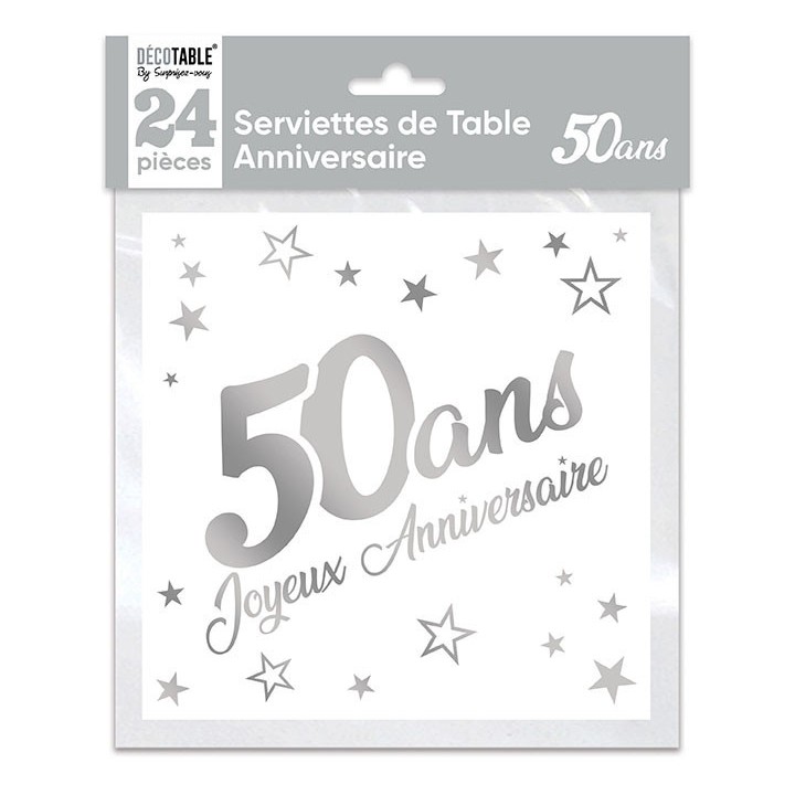 Serviettes papier 50 ans