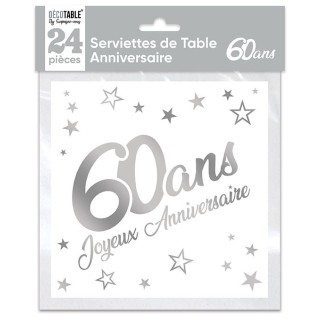Serviettes papier 60 ans