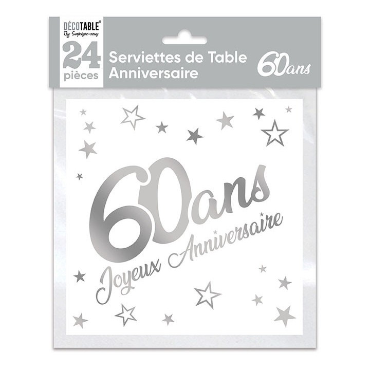 Serviettes papier 60 ans