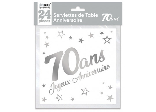 Serviettes papier 70 ans