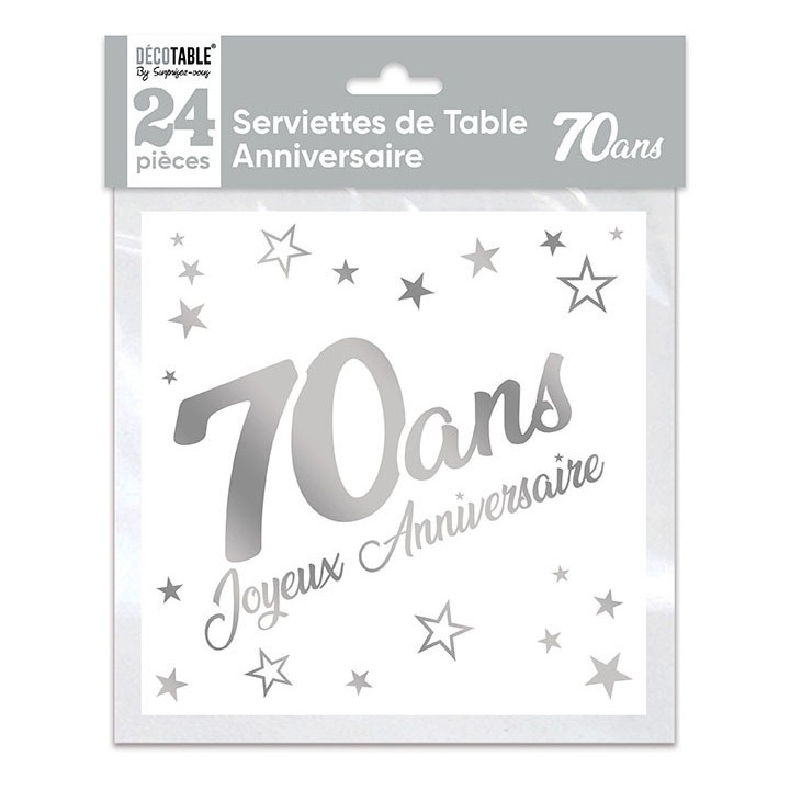 Serviettes papier 70 ans