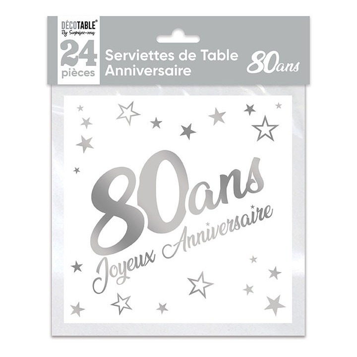 Serviettes papier 80 ans