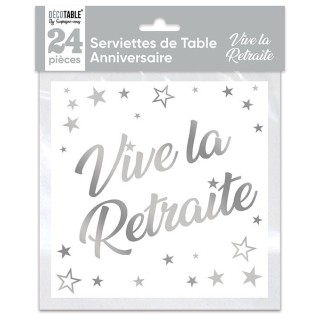 Serviettes papier vive la retraite
