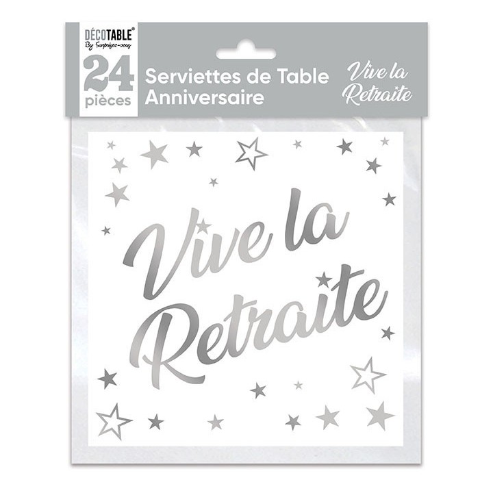 Serviettes papier vive la retraite