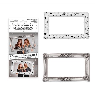 Cadre photo gonflable blanc - anniversaire - articles de fête