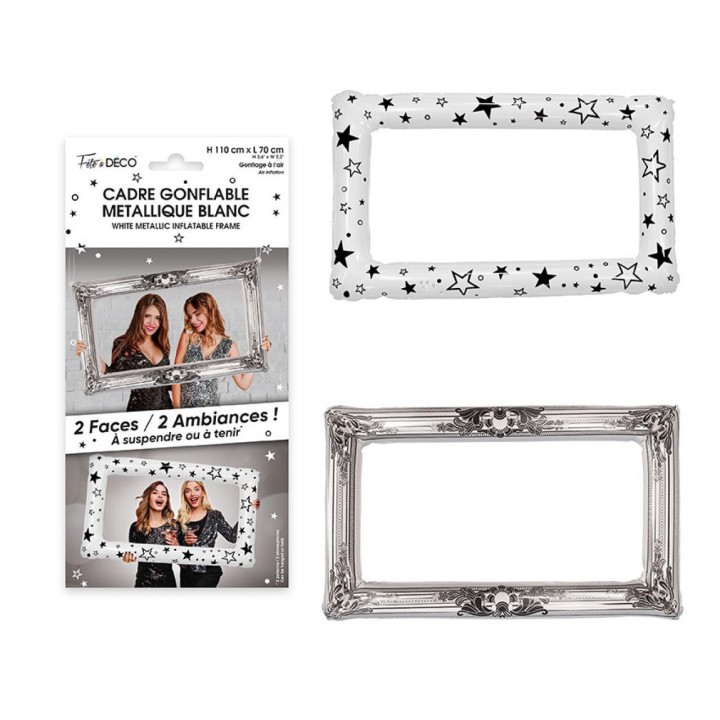 Cadre photo gonflable blanc - anniversaire - articles de fête