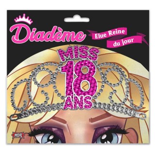 Diadème miss 18 ans fuschia