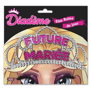 Diadème future mariée fuschia