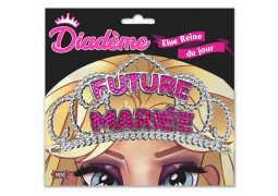 Diadème future mariée fuschia