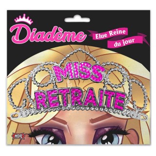 Diadème miss retraite fuschia - Article de fête