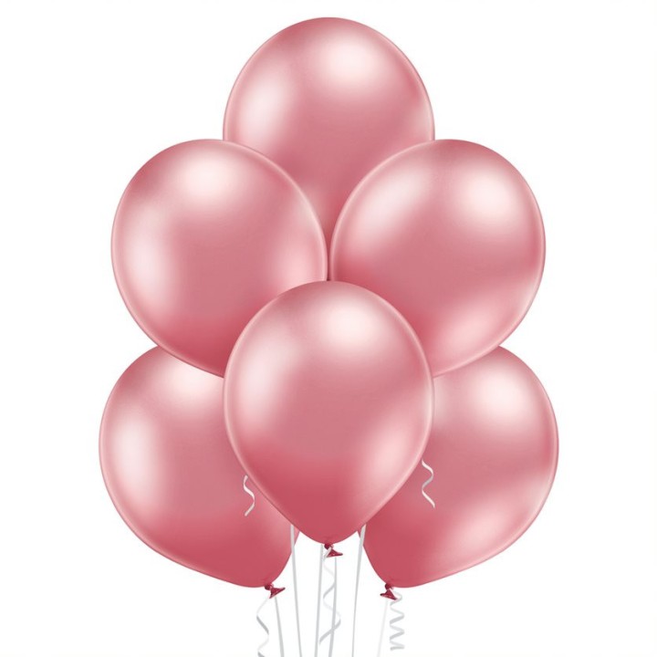 Ballon uni 30 cm glossy rose gold x 50