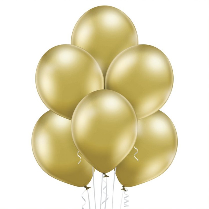 Ballon uni 30 cm glossy or x 50