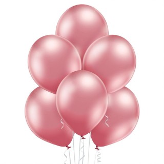 Ballon uni 30 cm glossy rose gold x 8