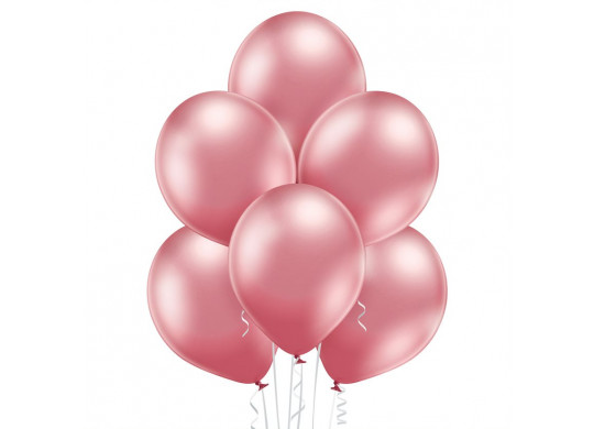 Ballon uni 30 cm glossy rose gold x 8