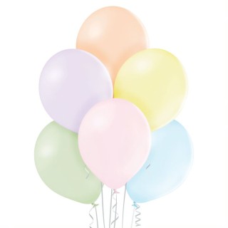 Ballon uni 27 cm standard assortis pastel x 8